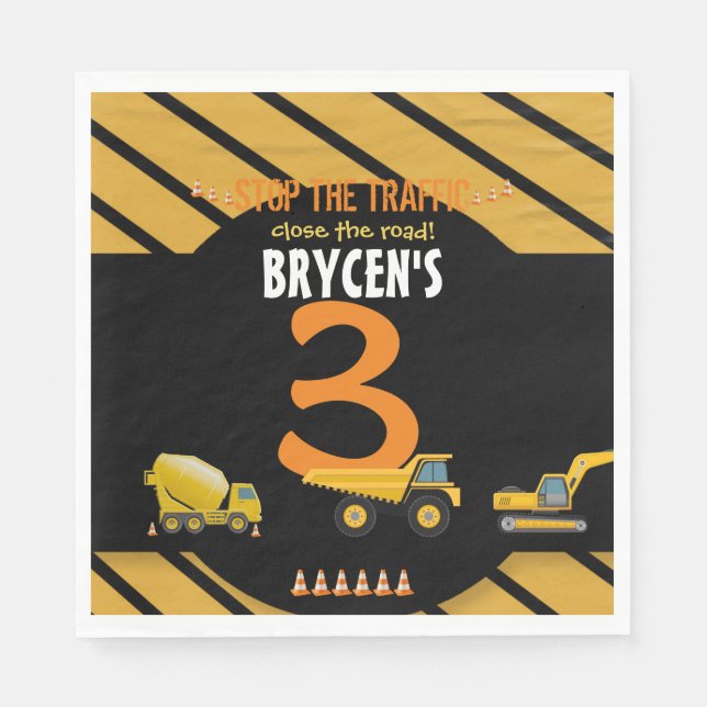 Bygg-dagstidningen Lastbil Party Pappersservett (Framsidan)