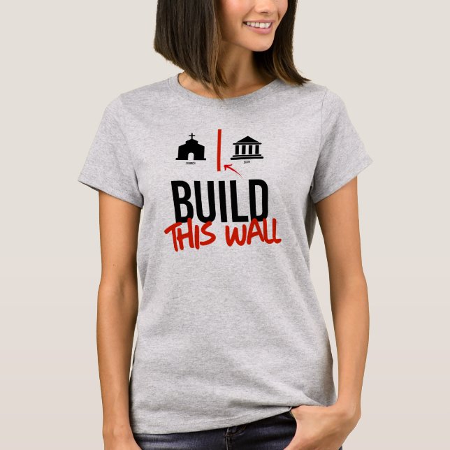 Bygg den här muren t shirt (Framsida)