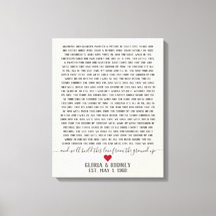 Bygg denna kärlek från grunden årsdag gif canvastryck