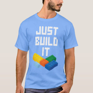 Bygg Det Bara Master Builder Building Blocksoy Bri T Shirt