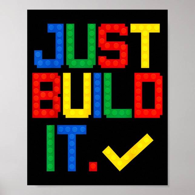 Bygg Det Master Builder Barnens Byggblock  Poster (Framsidan)