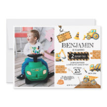 Bygg-Digger Lastbilar 1:a födelsedag Party