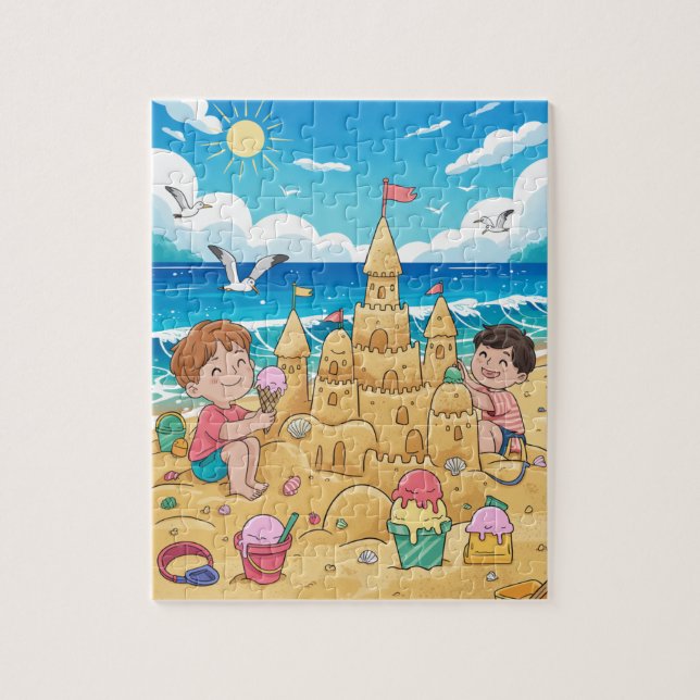 Bygg din Beach SandCastle-pussel Pussel (Vertikal)