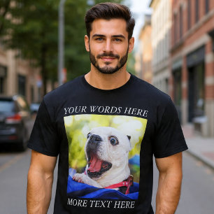 Bygg Din Egen Foto och Text T Shirt