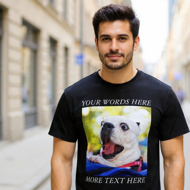 Bygg Din Egen Foto och Text T Shirt (Skapare uppladdad)