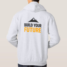 Bygg Din Framtid Minimalistisk Motiverande Hoodie