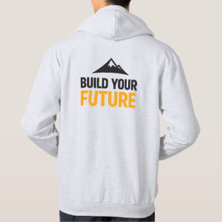 Bygg Din Framtid Minimalistisk Motiverande Hoodie