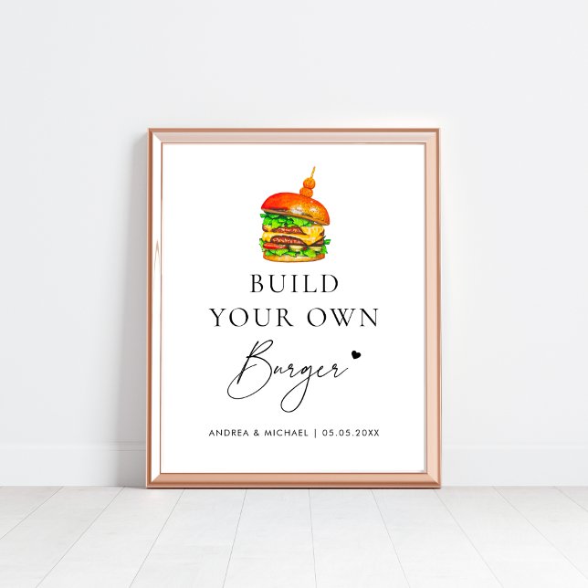 Bygg ditt eget Burger Pub Bröllop-tecken Poster (Skapare uppladdad)