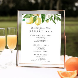 Bygg ditt eget Spritz Pub Drink Station-tecken Poster