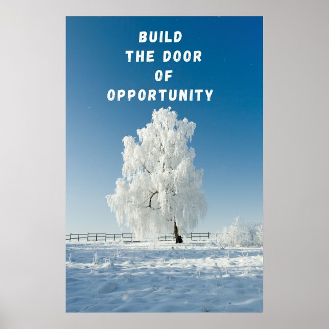 "Bygg dörr", Poster av inspirationsmuren (Framsidan)