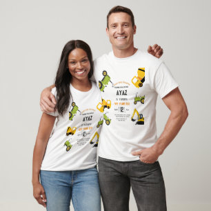Bygg Dump Truck Party Pojke Födelsedag T Shirt
