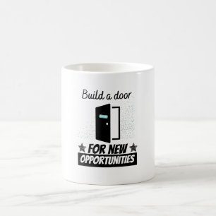 Bygg en dörr för nya möjligheter kaffemugg
