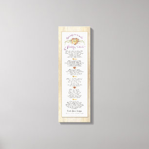 Bygg en hälsosam barnkalligrafi för överordnat trä canvastryck