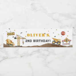 Bygg en last med byggtemat Party Vattenflaskor Etikett