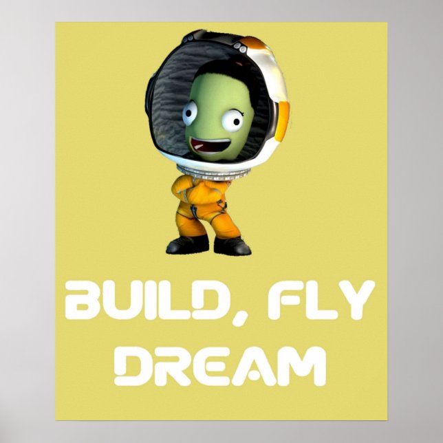 bygg flygdrömkrasch Kerbals rymdprogram Kerbal Poster (Framsidan)