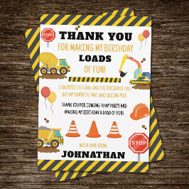 Bygg-födelsedag Tack Kort