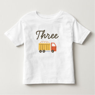 Bygg-Födelsedagsfest Lastbil Småbarn T-s T Shirt