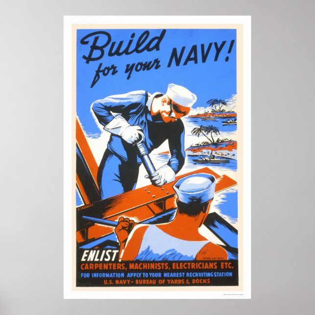 Bygg för din flotta! poster (Framsidan)