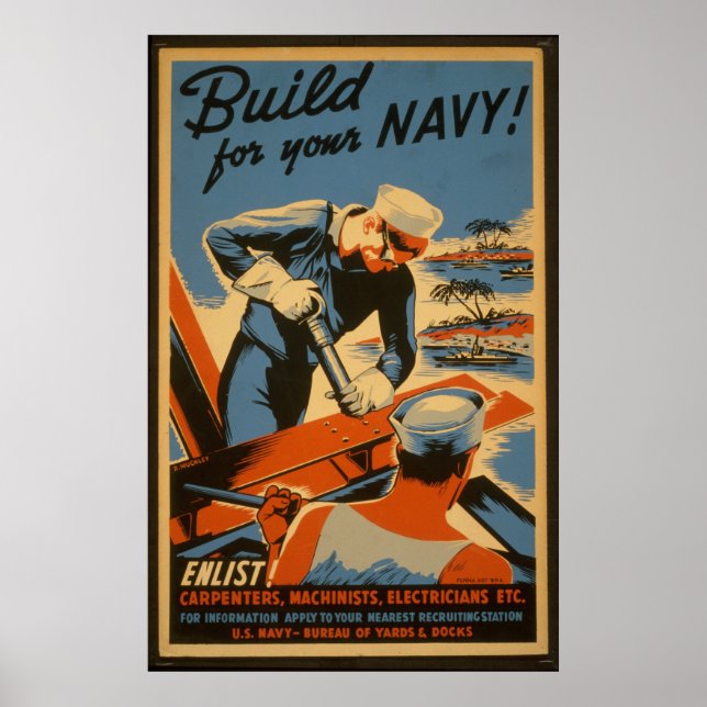 Bygg för din militära rekrytering Poster (Framsidan)