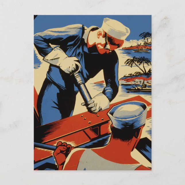 Bygg för flottan vykort (Framsida)