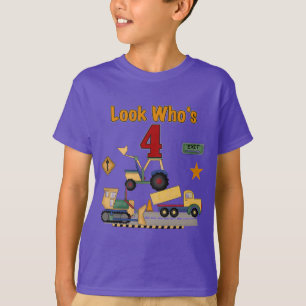 Bygg Fordon 4e födelsedagen Tshirts