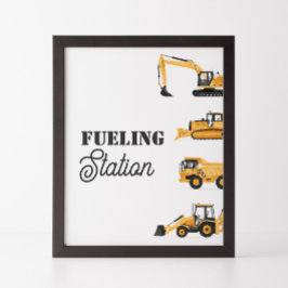 Bygg-Fordon-födelsedagsljetankfartyg Station-tecke Poster