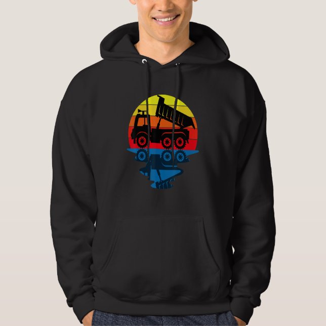 Bygg Fordon Lastbil Hoodie (Framsida)