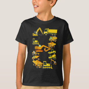 Bygg Fordon Lastbilar för åtta år gamla pojkar T Shirt
