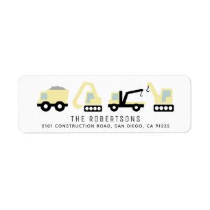Bygg Fordon White Address Label Returadress Etikett