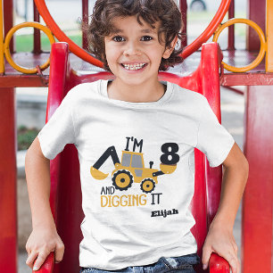 Bygg Grattis på födelsedagen Grävande den Namn T Shirt