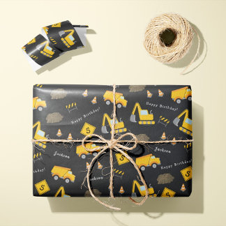 Bygg-Grattis på födelsedagen, Namn-åldern Mönster Presentpapper