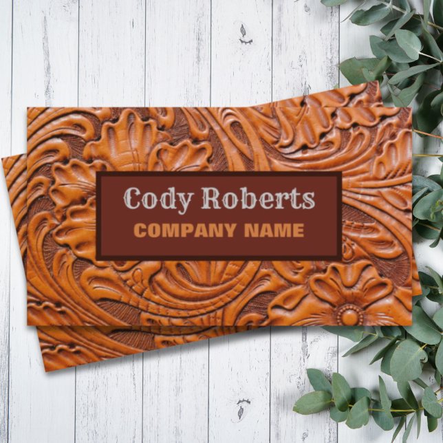 Bygg-Handymannen Cowboy Land Western Visitkort (Construction Handyman Cowboy Country Western Business Card)