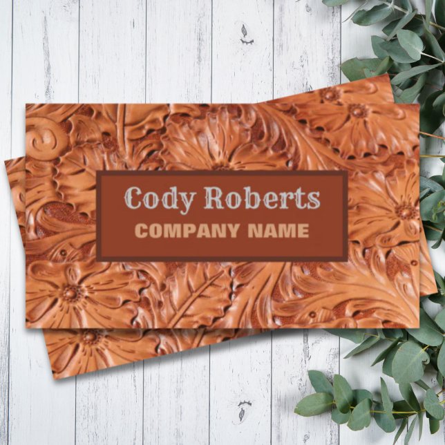 Bygg-Handymannen Cowboy Land Western Visitkort (Construction Handyman Cowboy Country Western Business Card)