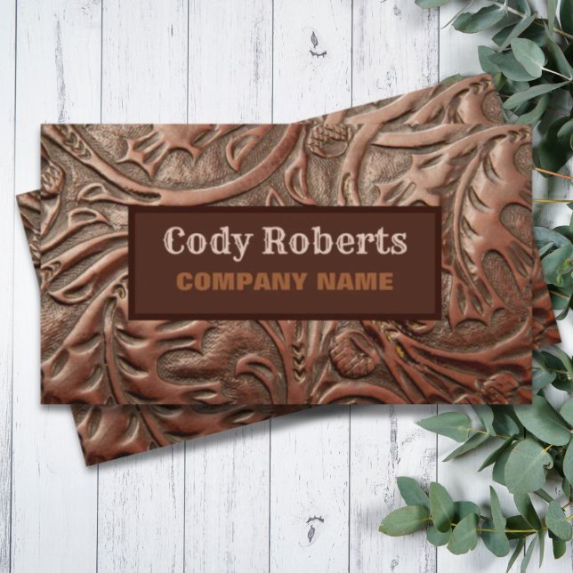 Bygg-Handymannen Cowboy Land Western Visitkort (Construction Handyman Cowboy Country Western Business Card)