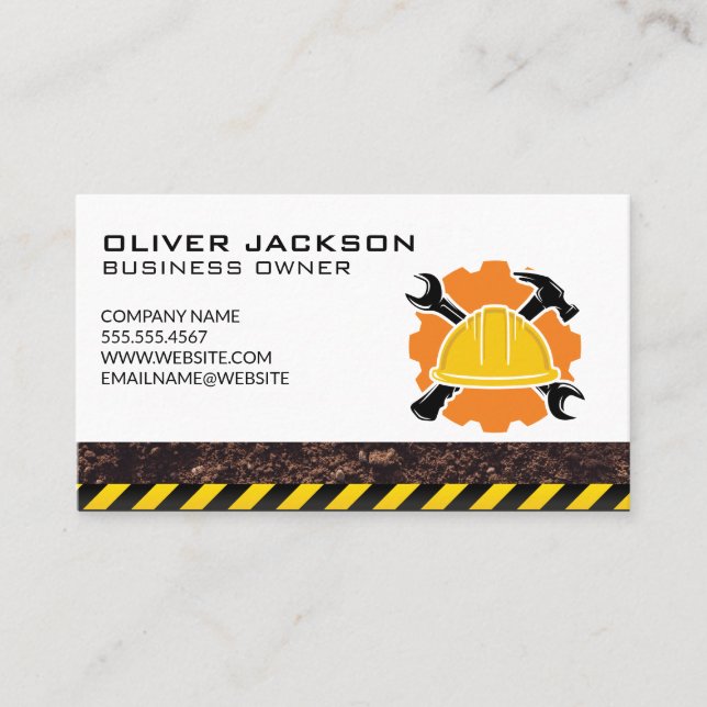 Bygg | Hårdhattskärmar Visitkort (Framsida)