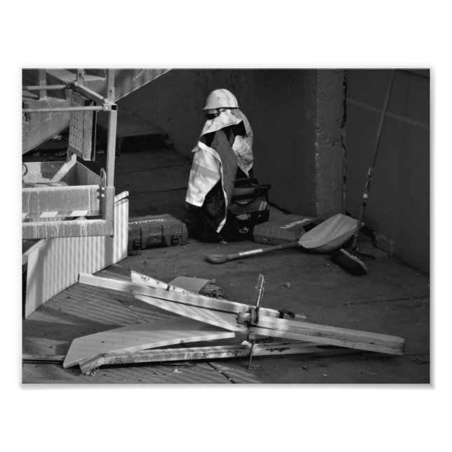 "Bygg innebär destruktion" Fototryck (Framsidan)