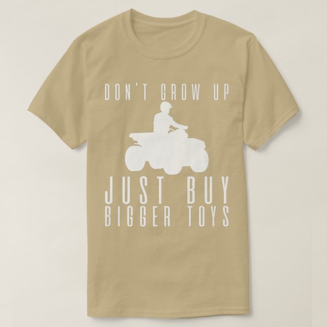Bygg inte upp, köp bara Bigger Leksaker. T Shirt (Design framsida)