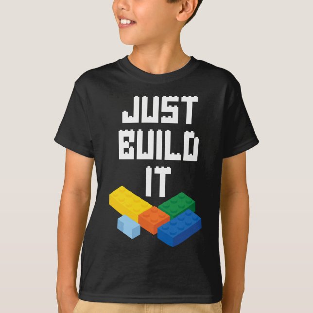 Bygg IT Master Builder Bygga block Leksak B T Shirt (Framsida)