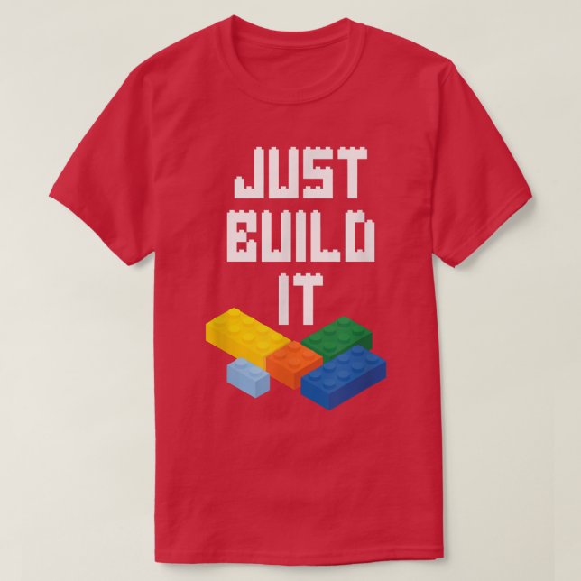 Bygg IT Master Builder Bygga block Leksak B T Shirt (Design framsida)
