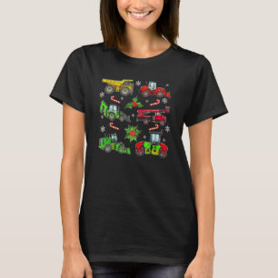 Bygg: Jul Red Lastbilar Winter B. T Shirt