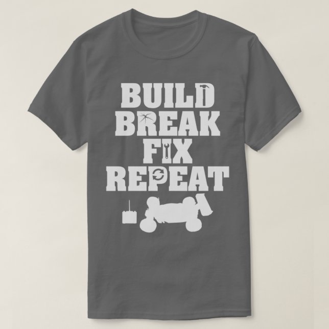 Bygg Korrigera reparationsrepetera R C-bildsradion T Shirt (Design framsida)