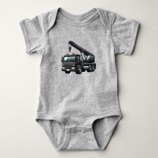Bygg/kran lastbil t shirt (Framsida)