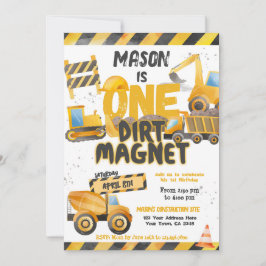 Bygg, Lastbil 1:a födelsedag Inbjudningar