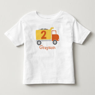 Bygg Lastbil 2:a födelsedag Party Shirt T