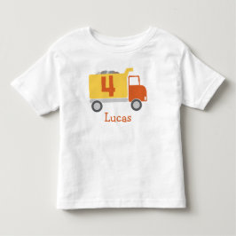 Bygg Lastbil 4e födelsedagen Party Shirt T Shirt