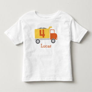 Bygg Lastbil 4e födelsedagen Party Shirt T Shirt