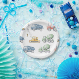 Bygg Lastbil födelsedag Pappra Tallrikar