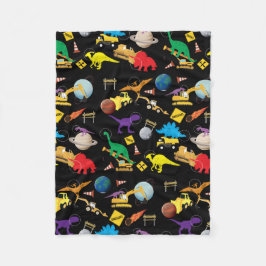 Bygg Lastbilar Astronaut Dinosaurs i rymden Fleecefilt