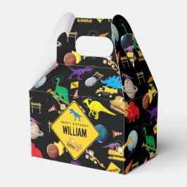 Bygg-Lastbilar-dinosaurier på världsdagen Presentaskar