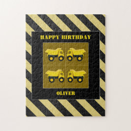 Bygg-Lastbilar födelsedag Pussel